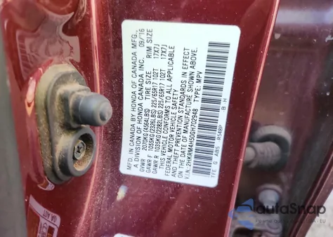 2016 Honda Cr-V Ex z USA, uszkodzony, nr VIN 2HKRM4H50GH702948